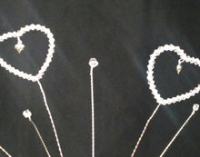 Load image into Gallery viewer, Crystal love hearts wedding table centrepiece