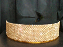 Load image into Gallery viewer, Gold crystal & ivory Pearl wedding cake stand - round or square all sizes by Crystal wedding uk