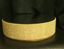 Load image into Gallery viewer, Gold crystal & ivory Pearl wedding cake stand - round or square all sizes by Crystal wedding uk