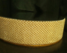 Load image into Gallery viewer, Gold crystal & ivory Pearl wedding cake stand - round or square all sizes by Crystal wedding uk