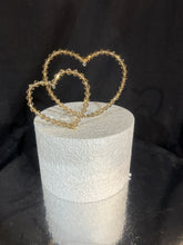 Load image into Gallery viewer, Crystal love heart cake topper by Crystal wedding uk
