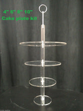 Load image into Gallery viewer, Metal frame and Suspended  cake plate kit, Hanging upside down cakes
