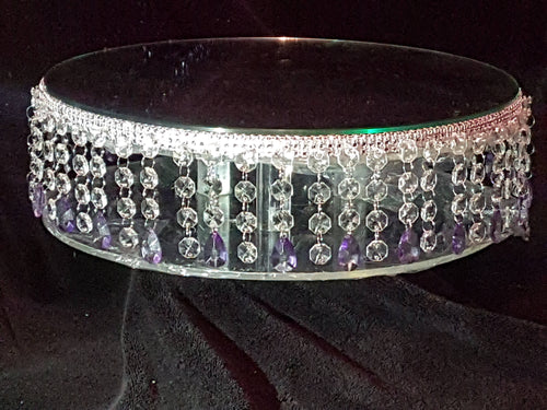Crystal wedding cake stand 'droplet design all sizes round and square by Crystal wedding uk