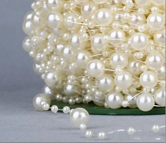 Pearl string Crystal bead Garland, 5 meters,Centerpiece, Decoration Reception Decor by Crystal wedding uk