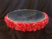 Load image into Gallery viewer, Red Rose Wedding Cake Stand: Diamante Mirror Display
