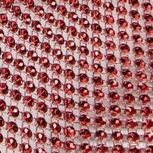 Load image into Gallery viewer, Red, Rhinestone ribbon, 4 meters - Diamond Mesh, Diamante Bling, Crystal trim cake trim. by Crystal wedding uk
