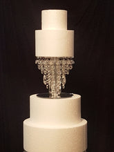 Load image into Gallery viewer, Chandelier cake stand 12&quot; + led lights by Crystal wedding uk
