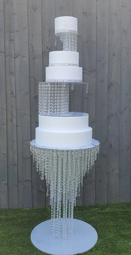 Crystal Chandelier Cake Stand Set: LED Wedding Cake Separators