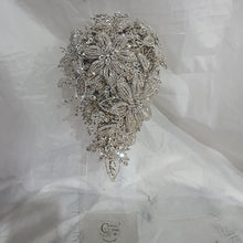 Load image into Gallery viewer, Crystal Bridal Brooch Bouquet: Silver Rhinestone Wedding Bouquet

