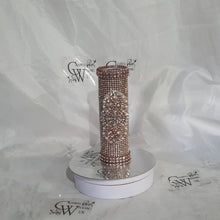 Load image into Gallery viewer, Bling Bouquet Holder, rhinestone crystal Diamonte holder, Rhinestone &amp; pearl Wedding Bouquet Holder , Glam Bling Bouquet Holders
