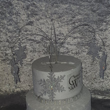 Load image into Gallery viewer, Snowflake Cake topper with AB crystal centres
