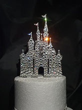Load image into Gallery viewer, Swarovski Crystal Castle Cake Topper: Fairytale Wedding Decoration
