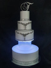 Load image into Gallery viewer, LED cake separator, diffused/ frosted Light up wedding cake divider, cake spacer by Crystal wedding uk
