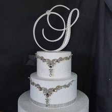 Load image into Gallery viewer, Swarovski Crystal &amp; Pearl mix Letter 8&quot; monogram lnitial, EXTRA LARGE rhinestone , cake topper jewel letters decorations.
