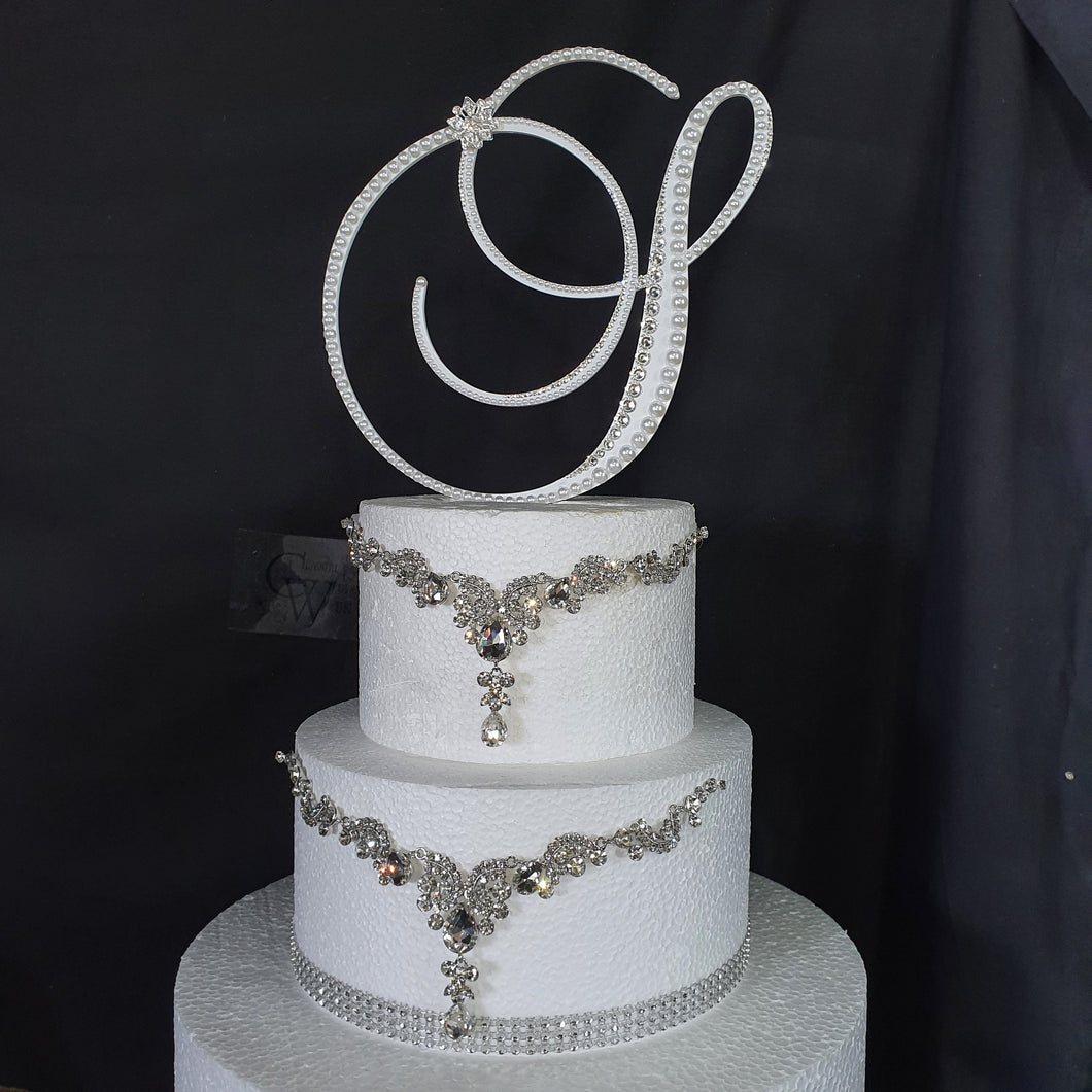 Swarovski Crystal & Pearl mix Letter 8