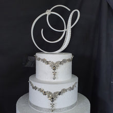 Load image into Gallery viewer, Swarovski Crystal &amp; Pearl mix Letter 8&quot; monogram lnitial, EXTRA LARGE rhinestone , cake topper jewel letters decorations.
