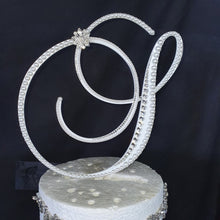 Load image into Gallery viewer, Swarovski Crystal &amp; Pearl mix Letter 8&quot; monogram lnitial, EXTRA LARGE rhinestone , cake topper jewel letters decorations.
