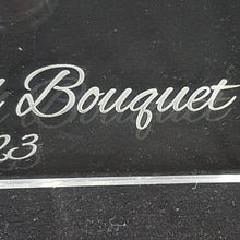 Load image into Gallery viewer, Acrylic display stand, Personalised Bouquet stand holder - by Crystal wedding uk

