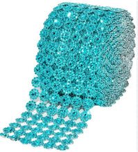 Load image into Gallery viewer, Flower Cake Ribbon Trim 30mm Rhinestone Effect Wedding Cake Banding Luxury Cake Border Birthday &amp; Celebration Cake Decor- 19 COLOR OPTIONS
