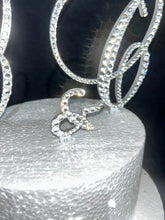 Load image into Gallery viewer, Custom Swarovski Crystal Monogram Cake Topper - Wedding Initial Set
