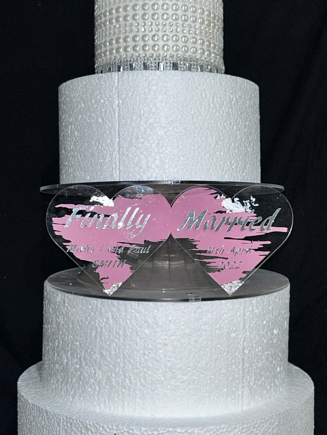 Personalised Cake stand, [ Acrylic cake separator [ Birthday cake stand by Crystal wedding uk