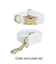 Load image into Gallery viewer, Personalised Luxury Velvet Dog Collar: Silver Rhinestones &amp; Pearls, Wedding Pet Collar
