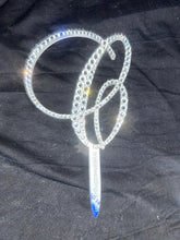 Load image into Gallery viewer, Custom Swarovski Crystal Monogram Cake Topper - Wedding Initial Set
