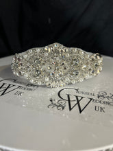 Load image into Gallery viewer, Personalised Luxury Velvet Dog Collar: Silver Rhinestones &amp; Pearls, Wedding Pet Collar
