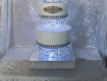 Load image into Gallery viewer, Crystal cake dividers , Set of 3pcs, 6&quot;+ 8&quot;+ 10&quot; x 3&quot; depth by Crystal wedding uk
