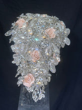 Load image into Gallery viewer, Diamante Brooch Bouquet: Crystal Rhinestone Wedding Cascade
