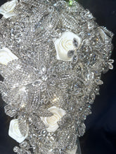 Load image into Gallery viewer, Diamante Brooch Bouquet: Crystal Rhinestone Wedding Cascade
