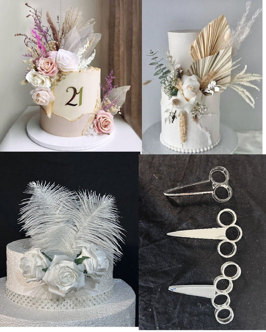 10pc Cake flower pin FLORAL HOLDER . Acrylic heavy duty design, Cake decoration by Crystal Wedding UK