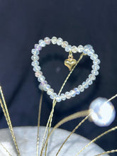 Load image into Gallery viewer, Heart spray Cake topper AB Glass crystal beads by Crystal wedding uk
