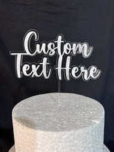 Load image into Gallery viewer, Custom Cake topper, Personalized cake topper, marble effect topper, Custom monogram cake topper, Wedding Cake topper by Crystal wedding uk
