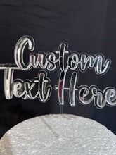 Load image into Gallery viewer, Custom Cake topper, Personalized cake topper, marble effect topper, Custom monogram cake topper, Wedding Cake topper by Crystal wedding uk
