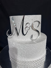 Load image into Gallery viewer, Wedding Cake fropper, Personalized cake topper, Rustic cake topper, Custom monogram cake topper, Wedding Cake topper by Crystal wedding uk
