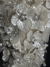 Load image into Gallery viewer, Ivory flower bouquet, rhinestone bridal flowers
