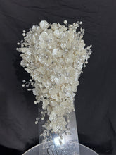 Load image into Gallery viewer, Ivory flower bouquet, rhinestone bridal flowers
