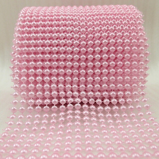 Pink Pearl effect ribbon banding cake ribbon many widths 1M by Crystal wedding uk