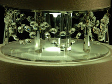 Load image into Gallery viewer, Crystal Chandelier LED Wedding Cake Tiers, CAKE Separator Set of 2, cake dividers, glass crystal drapes, 8"+ 10" x 3" depth
