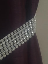 Load image into Gallery viewer, Curtain tie backs, Pair (x2) Of Diamante RHINESTONE Crystals, hold Backs for Curtains &amp; Voiles by Crystal wedding uk
