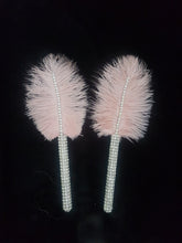 Load image into Gallery viewer, Ostrich Feather flower girl wand bouquet -luxury alternative Bouquet Great Gatsby wedding style -ANY COLOUR Artificial bouquet
