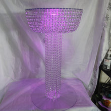 Load image into Gallery viewer, Acrylic Cake Stand table, Chandelier style floor standing cake platform. + led by Crystal wedding uk
