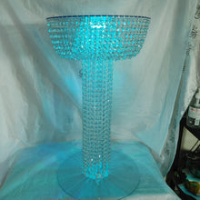 Load image into Gallery viewer, Acrylic Cake Stand table, Chandelier style floor standing cake platform. + led by Crystal wedding uk
