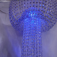 Load image into Gallery viewer, Acrylic Cake Stand table, Chandelier style floor standing cake platform. + led by Crystal wedding uk
