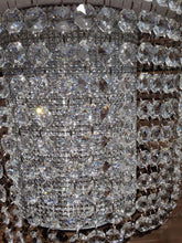 Load image into Gallery viewer, GLASS Crystal Garland 1 metre , Centerpiece Decoration Wedding Reception decor REAL crystal beads, gold or clear, by Crystal wedding uk
