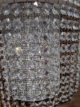 Load image into Gallery viewer, GLASS Crystal Garland 1 metre , Centerpiece Decoration Wedding Reception decor REAL crystal beads, gold or clear, by Crystal wedding uk
