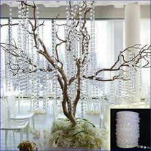 Load image into Gallery viewer, GLASS Crystal Garland 1 metre , Centerpiece Decoration Wedding Reception decor REAL crystal beads, gold or clear, by Crystal wedding uk
