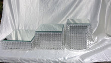 Load image into Gallery viewer, Crystal cake stands crystal covered solid base tiered design wedding cake stands by Crystal wedding uk
