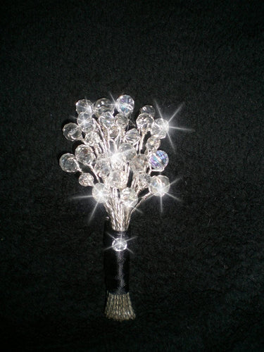 Crystal boutonnière Buttonhole or wrist Corsage,prom corsage, wedding cuff by Crystal wedding uk